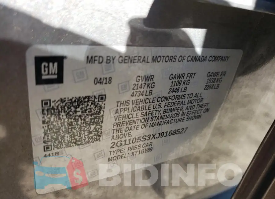 2G1105S3XJ9168527 Photo# 12