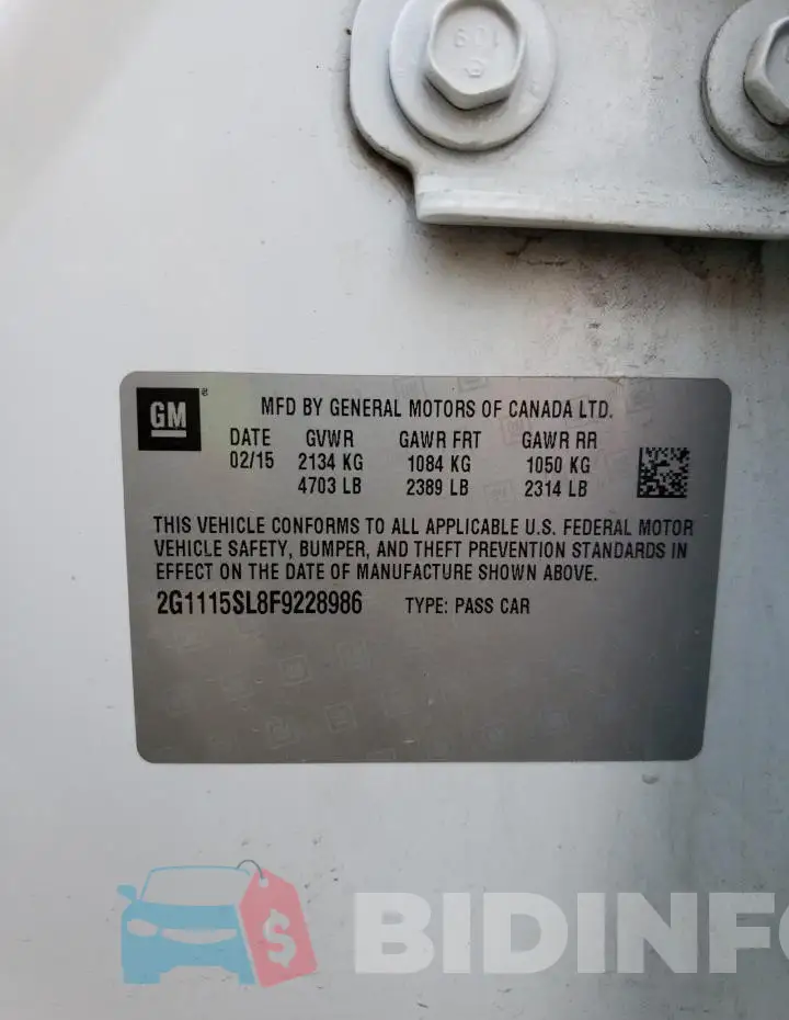 2G1115SL8F9228986 Photo# 12