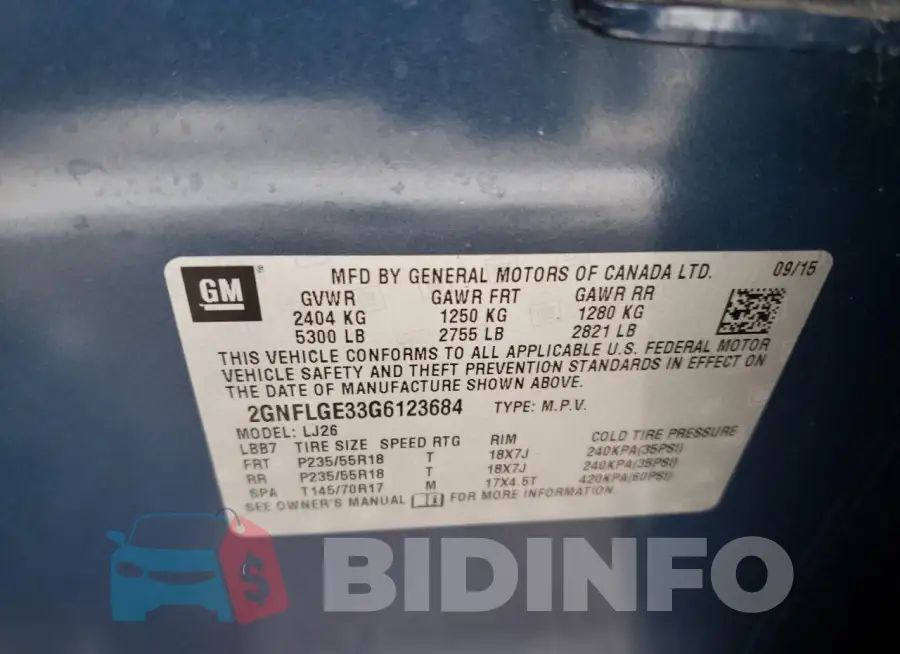 2GNFLGE33G6123684 Photo# 12