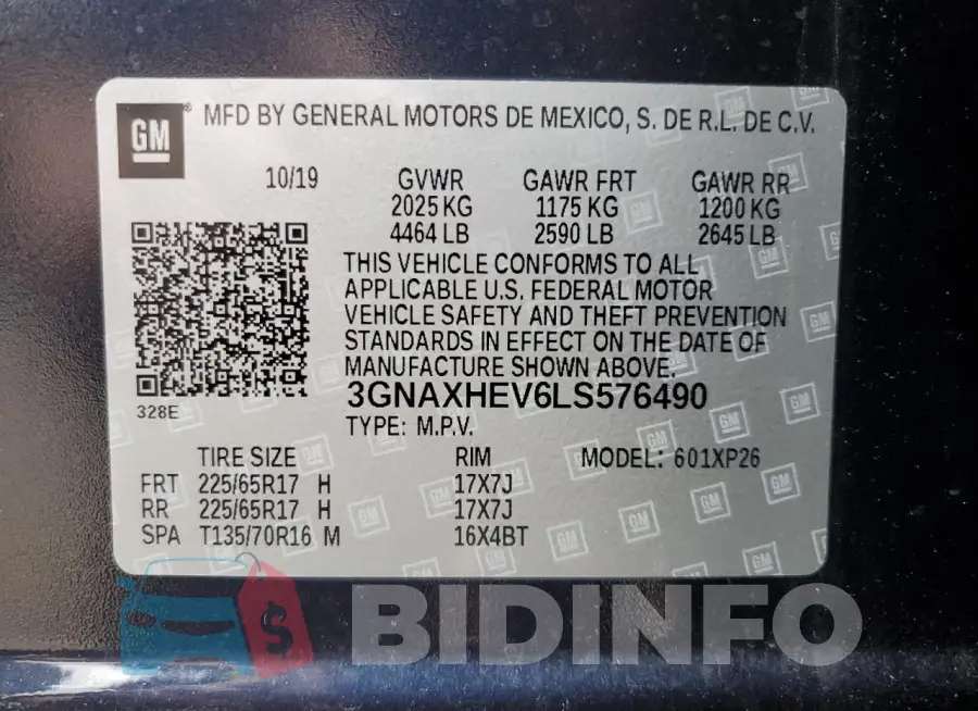 3GNAXHEV6LS576490 Photo# 12