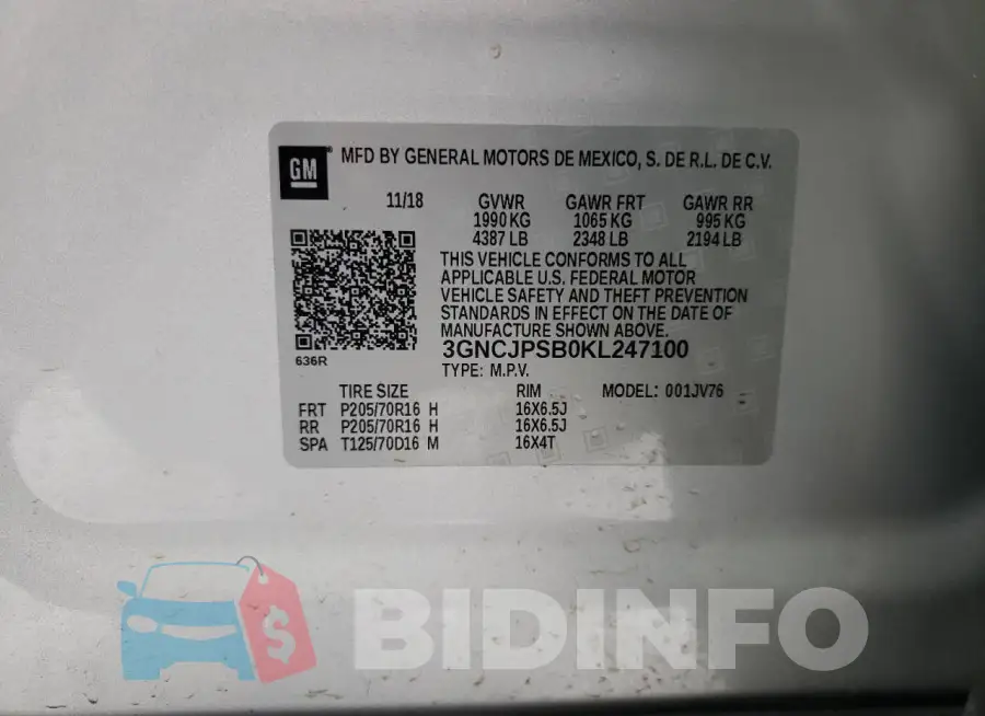 3GNCJPSB0KL247100 Photo# 13