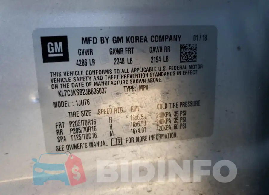 KL7CJKSB2JB636037 Photo# 13