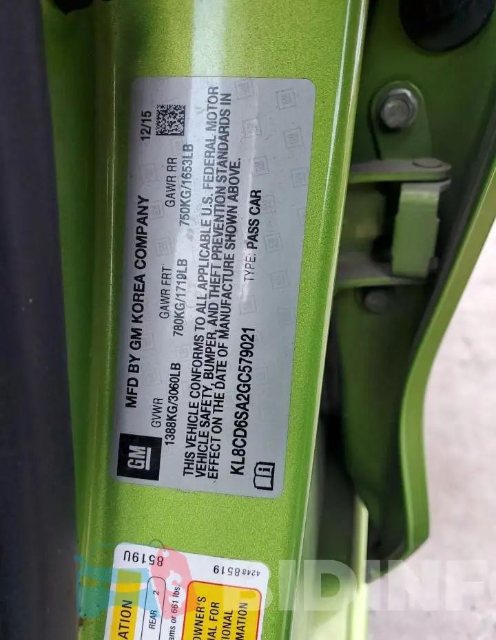 KL8CD6SA2GC579021 Photo# 12