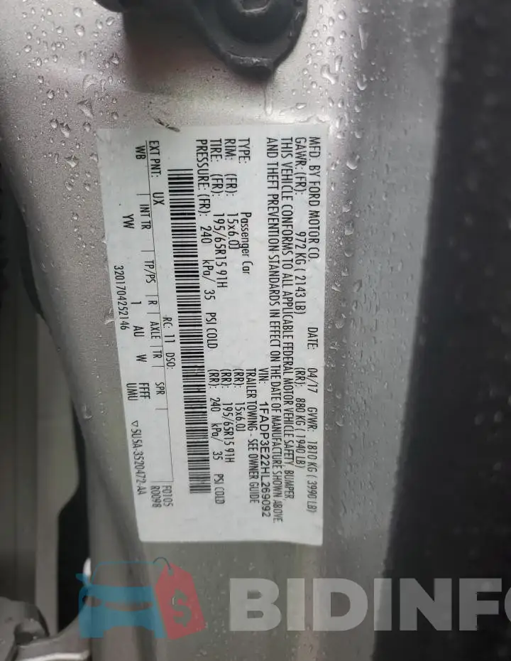 1FADP3E22HL269092 Photo# 12