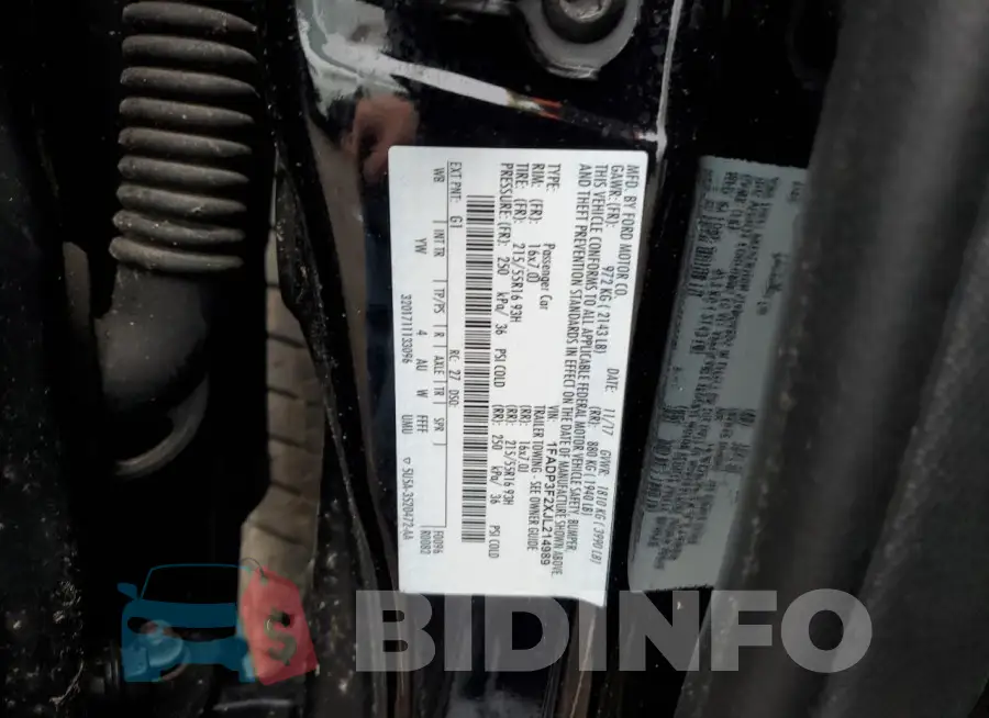 1FADP3F2XJL214989 Photo# 12
