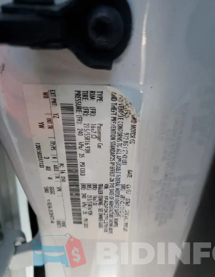 1FADP3K27FL276105 Photo# 12
