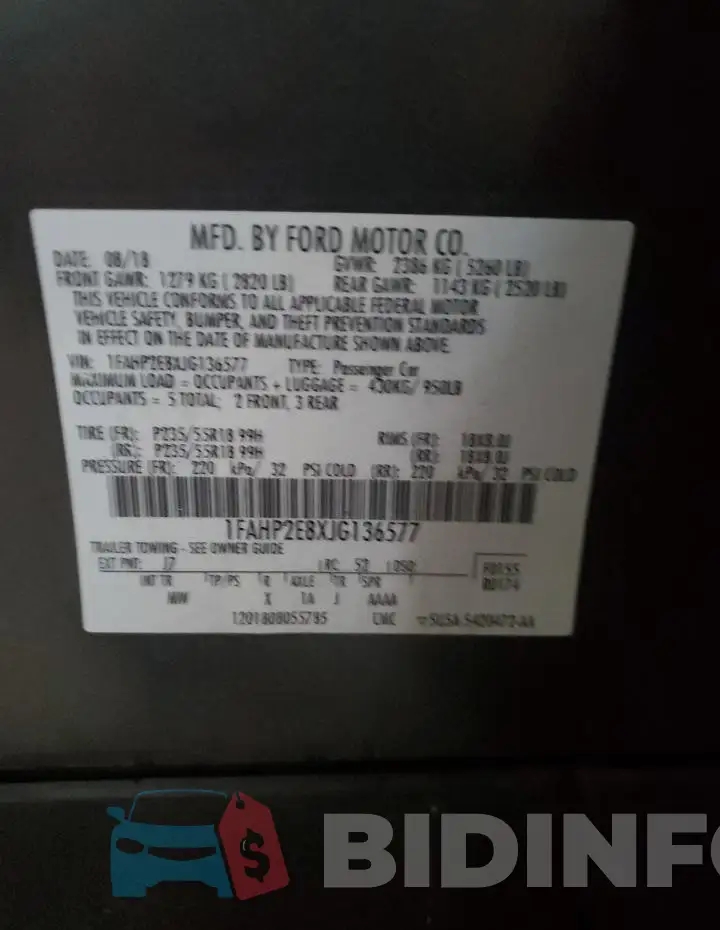 1FAHP2E8XJG136577 Photo# 12