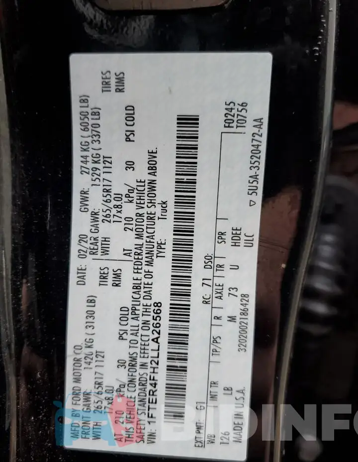 1FTER4FH2LLA26568 Photo# 13