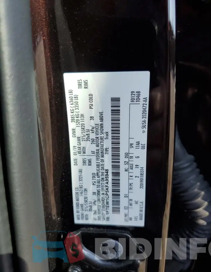 1FTEW1CP5KFA95948 Photo# 12