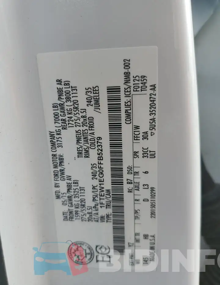 1FTEW1EG0FFB52379 Photo# 12