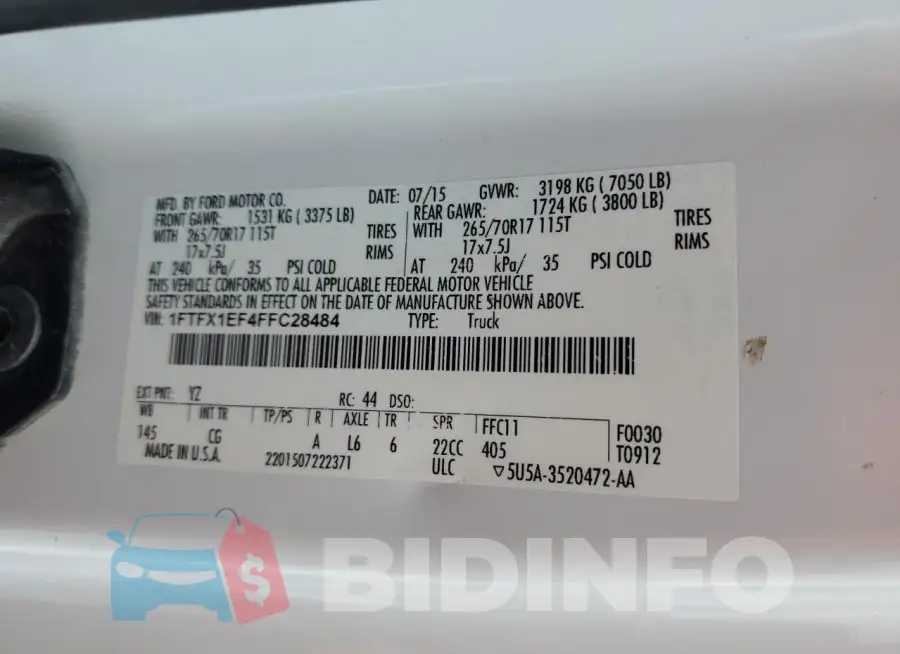 1FTFX1EF4FFC28484 Photo# 12