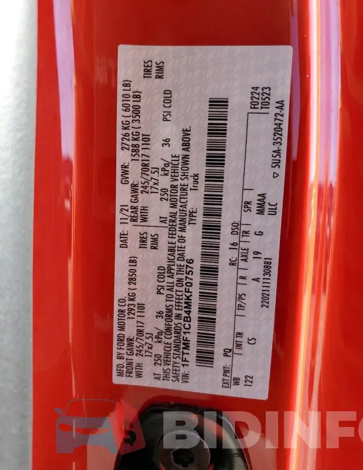 1FTMF1CB4MKF07576 Photo# 12