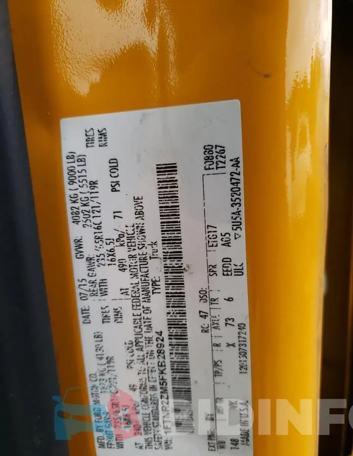 1FTNR2ZM5FKB28924 Photo# 14