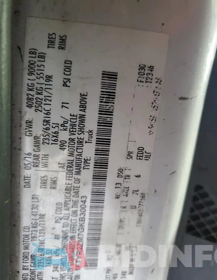1FTYR2ZM7GKB30043 Photo# 13