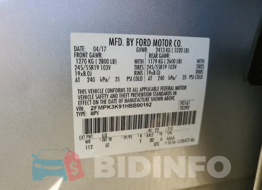 2FMPK3K91HBB90192 Photo# 13