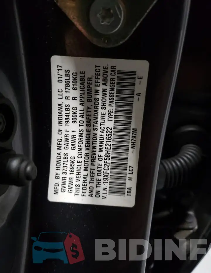 19XFC2F58HE216522 Photo# 12