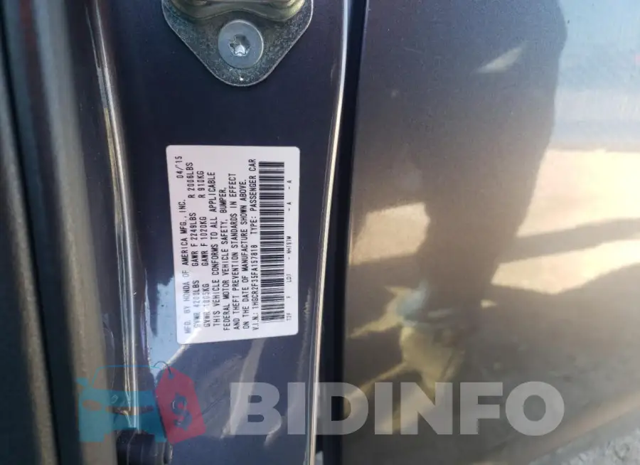 1HGCR2F35FA157818 Photo# 12