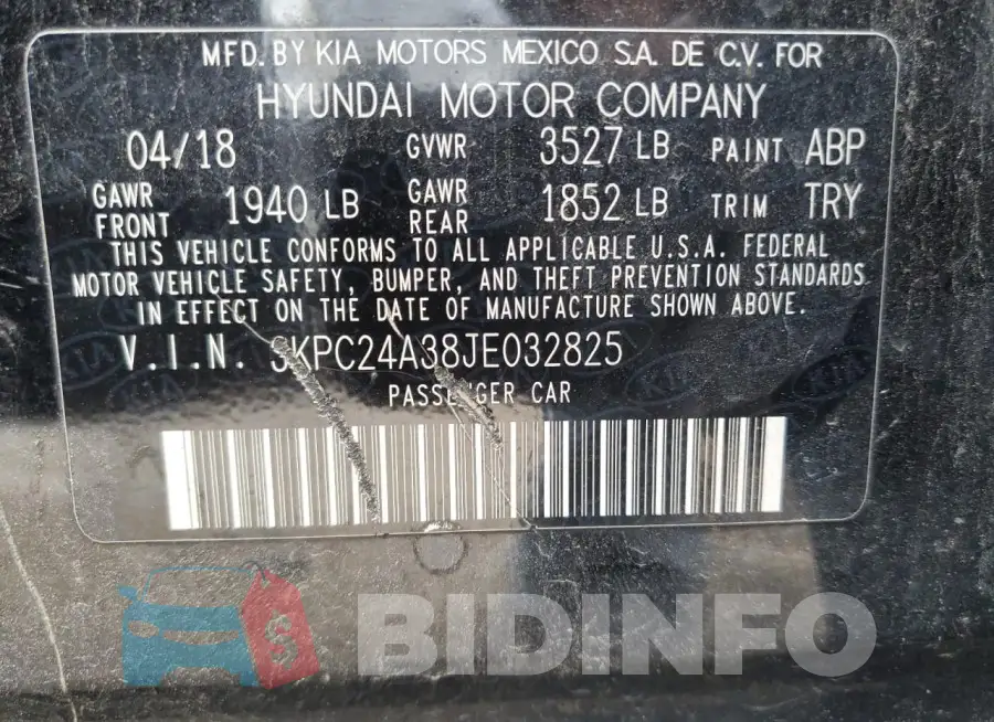 3KPC24A38JE032825 Photo# 12
