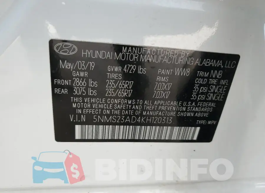 5NMS23AD4KH120313 Photo# 13