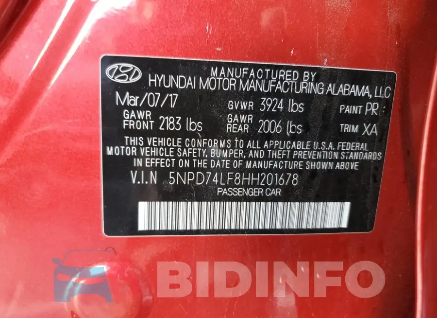 5NPD74LF8HH201678 Photo# 12