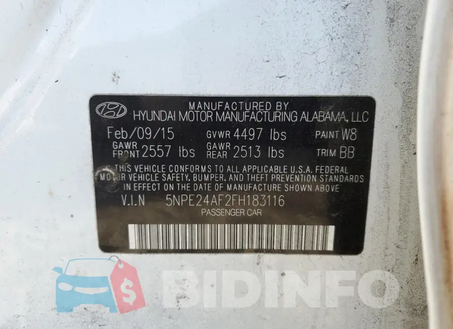 5NPE24AF2FH183116 Photo# 12