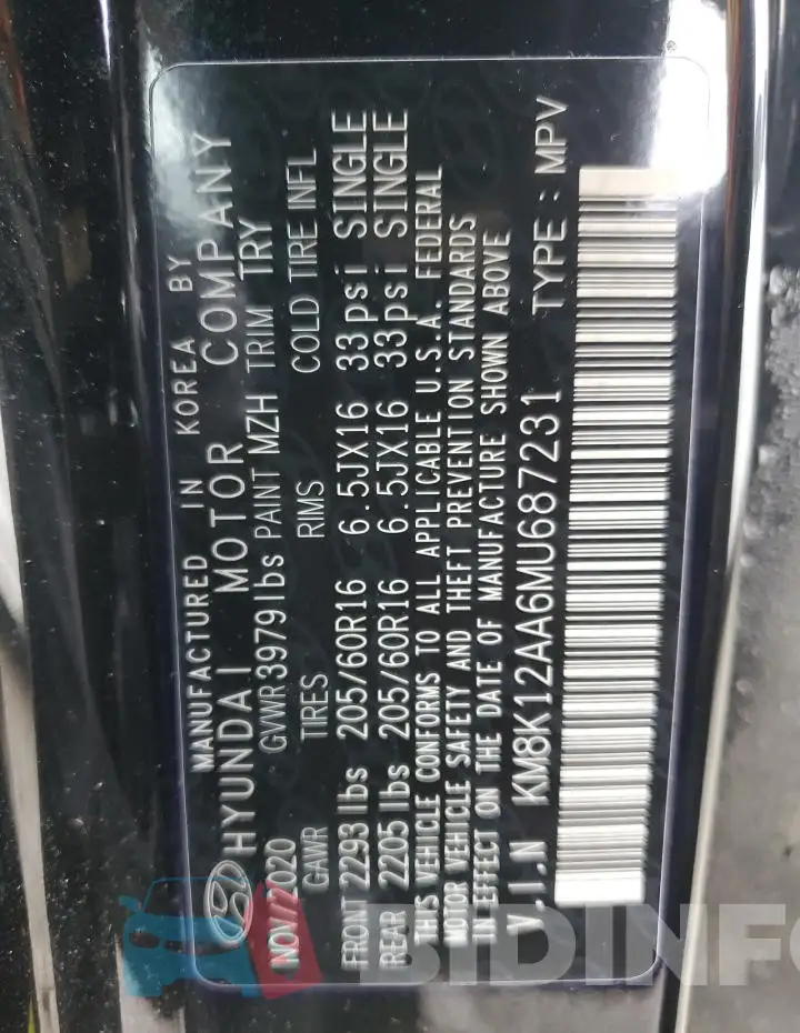 KM8K12AA6MU687231 Photo# 12