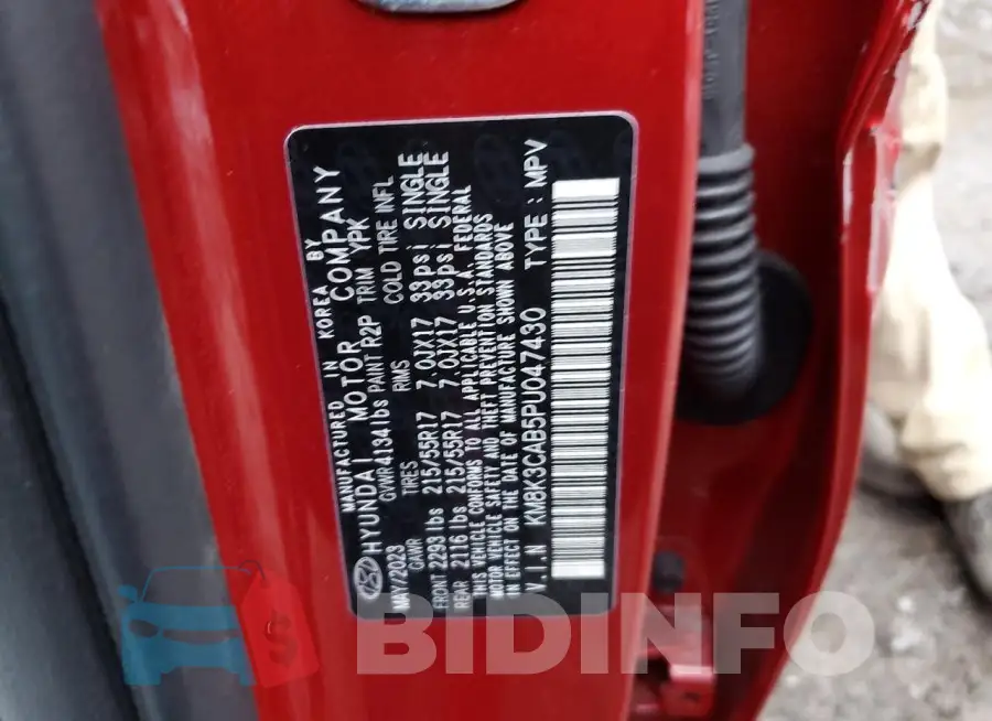 KM8K3CAB5PU047430 Photo# 12