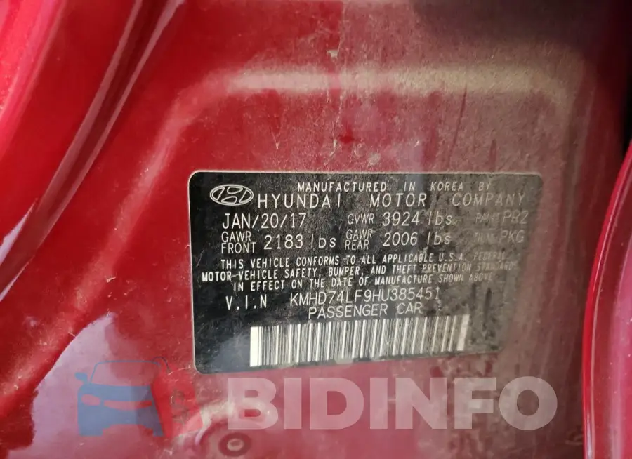 KMHD74LF9HU385451 Photo# 13