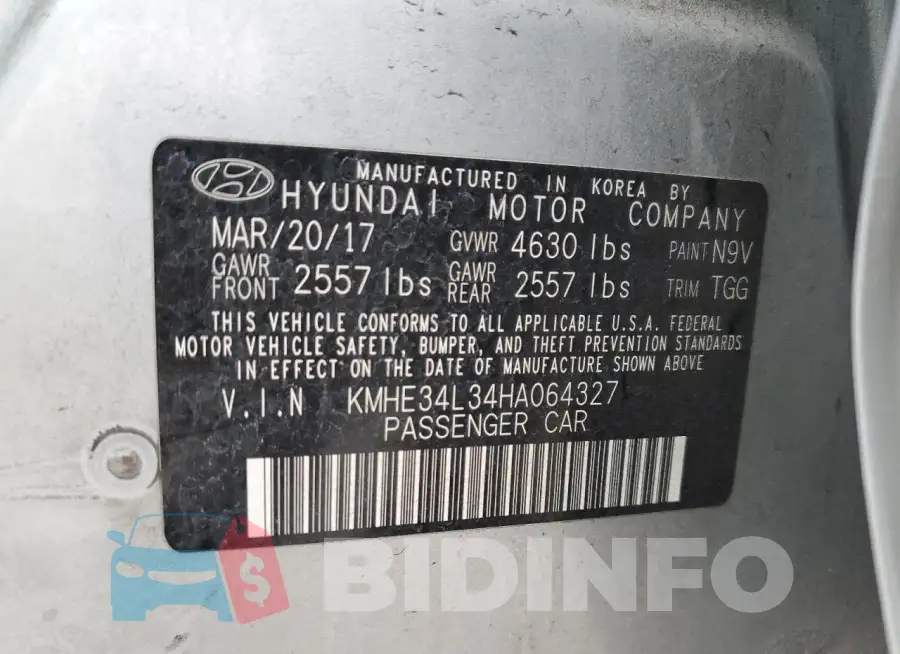 KMHE34L34HA064327 Photo# 12