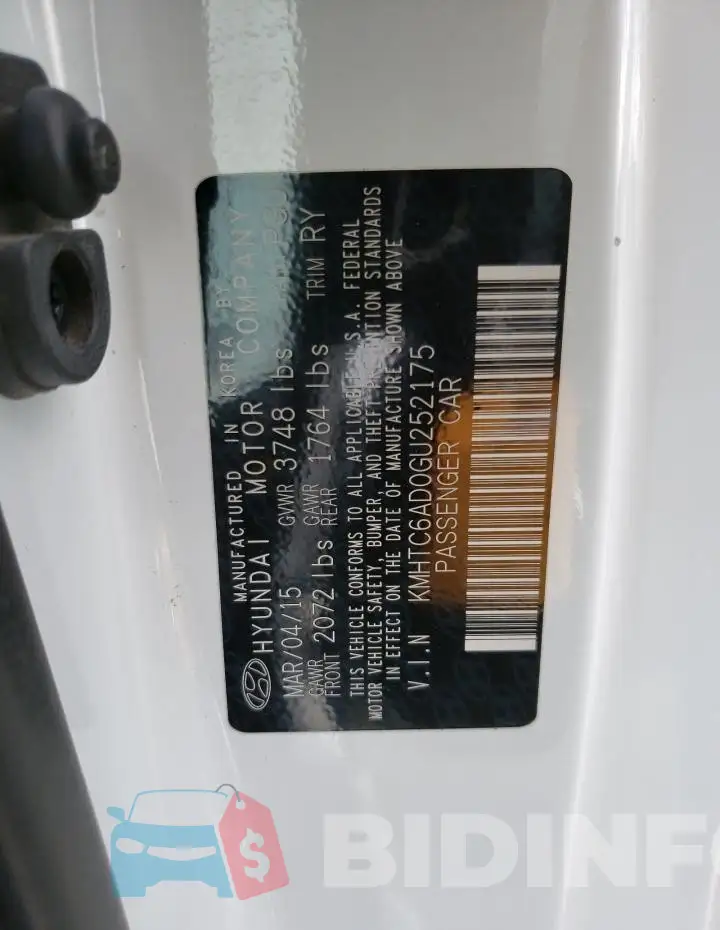 KMHTC6AD0GU252175 Photo# 12