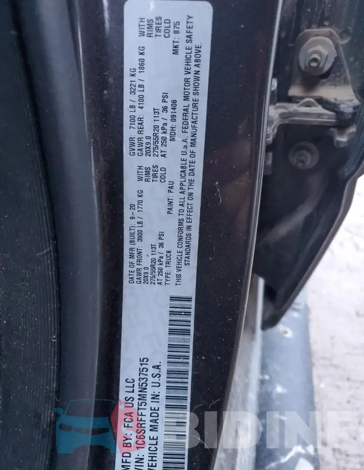 1C6SRFFT5MN537515 Photo# 12