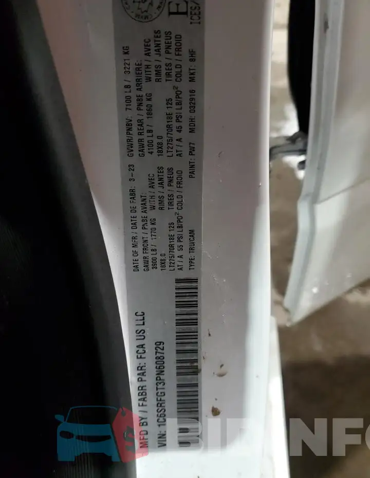 1C6SRFGT3PN608729 Photo# 12