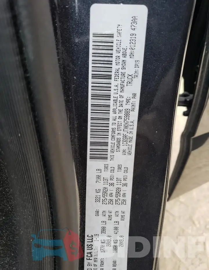 1C6SRFJTXKN759889 Photo# 13