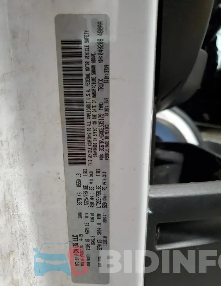 3C6TRVNGXKE535179 Photo# 13
