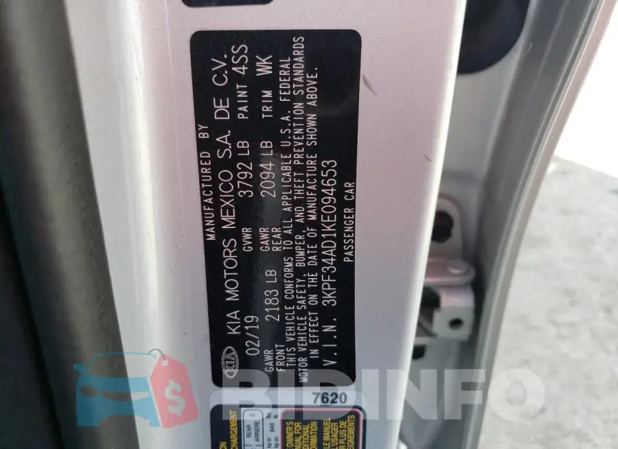 3KPF34AD1KE094653 Photo# 12