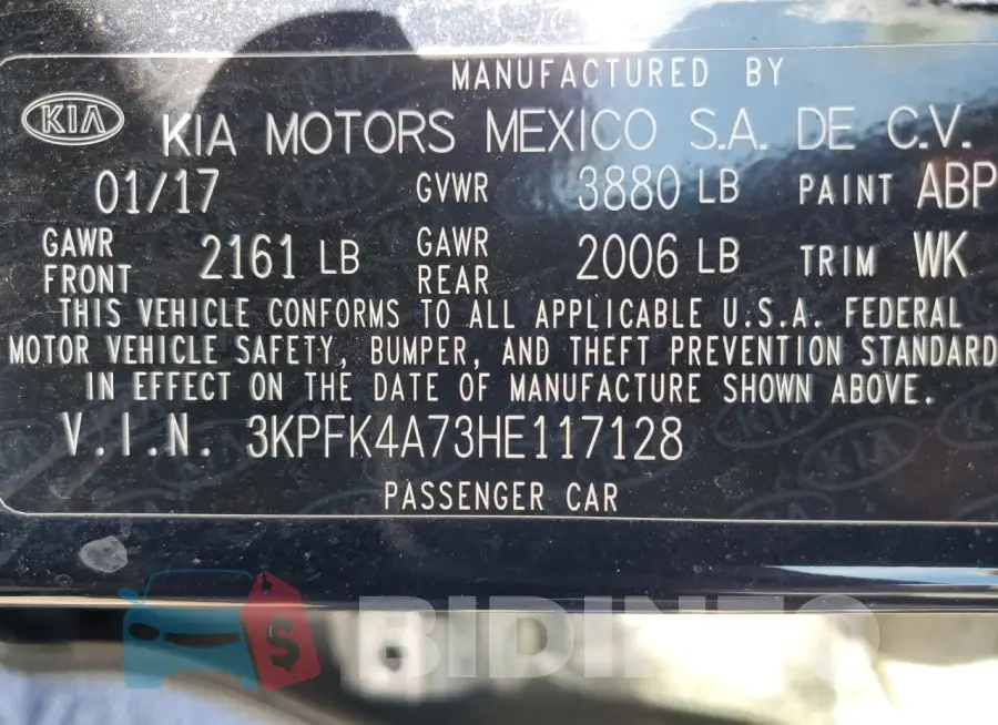 3KPFK4A73HE117128 Photo# 12
