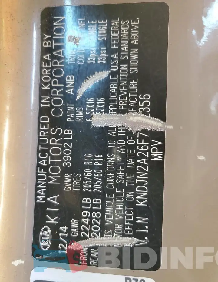 KNDJN2A26F7172356 Photo# 12