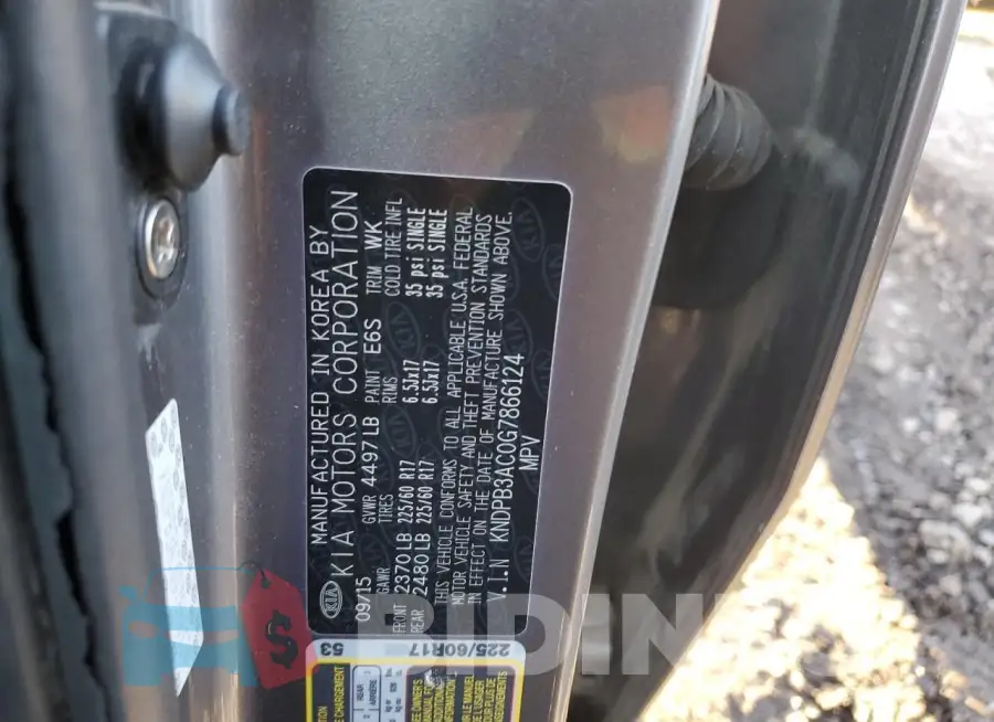 KNDPB3AC0G7866124 Photo# 13