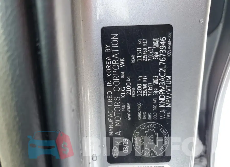 KNDPM3AC2L7673946 Photo# 13