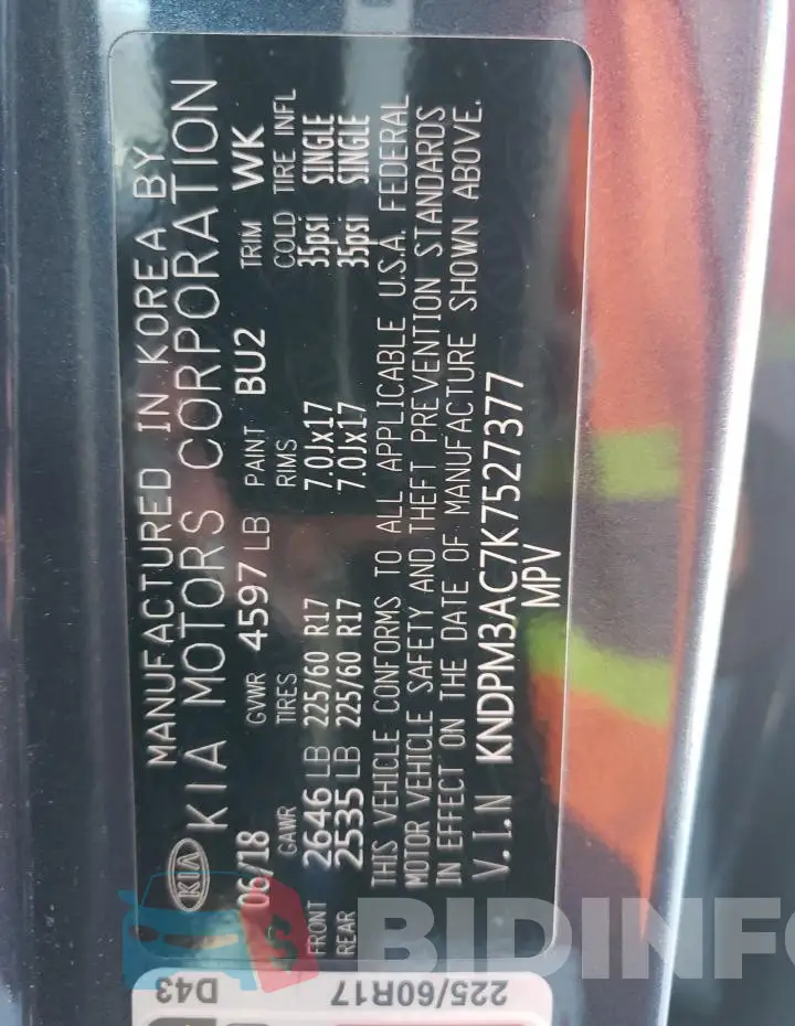 KNDPM3AC7K7527377 Photo# 12