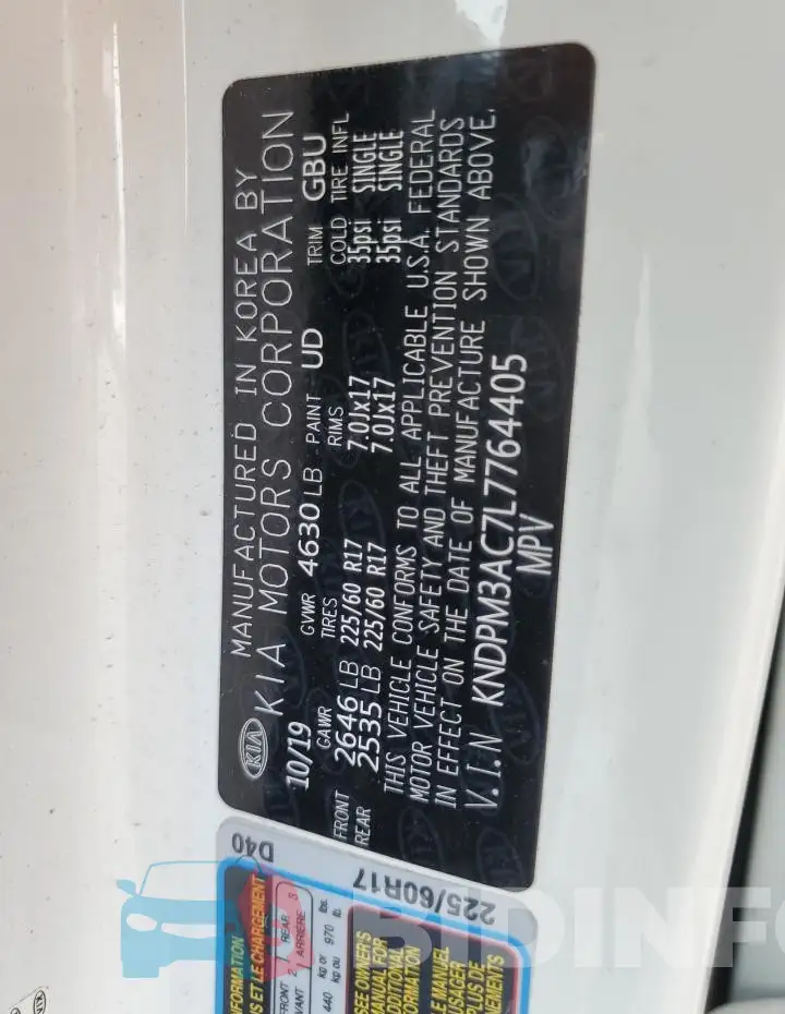 KNDPM3AC7L7764405 Photo# 13