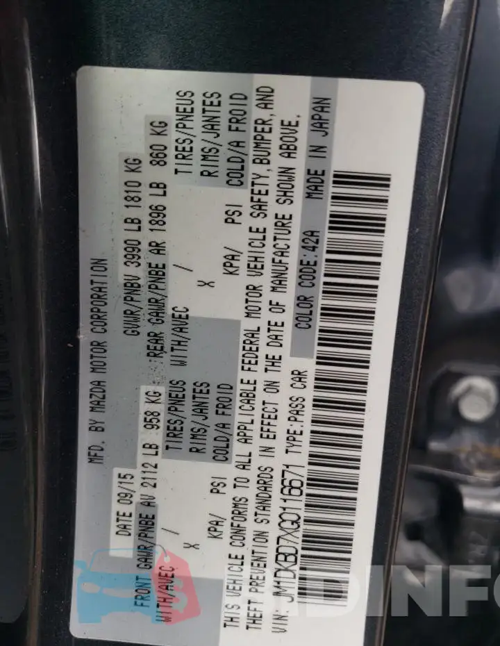 JM1DKBD7XG0116671 Photo# 12