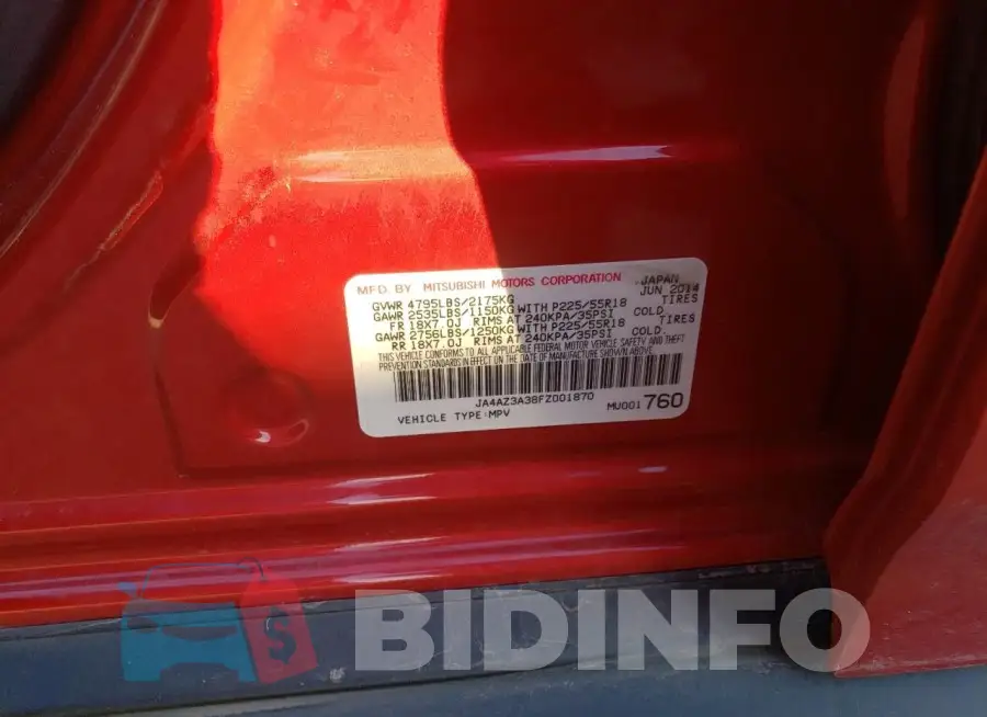 JA4AZ3A38FZ001870 Photo# 12