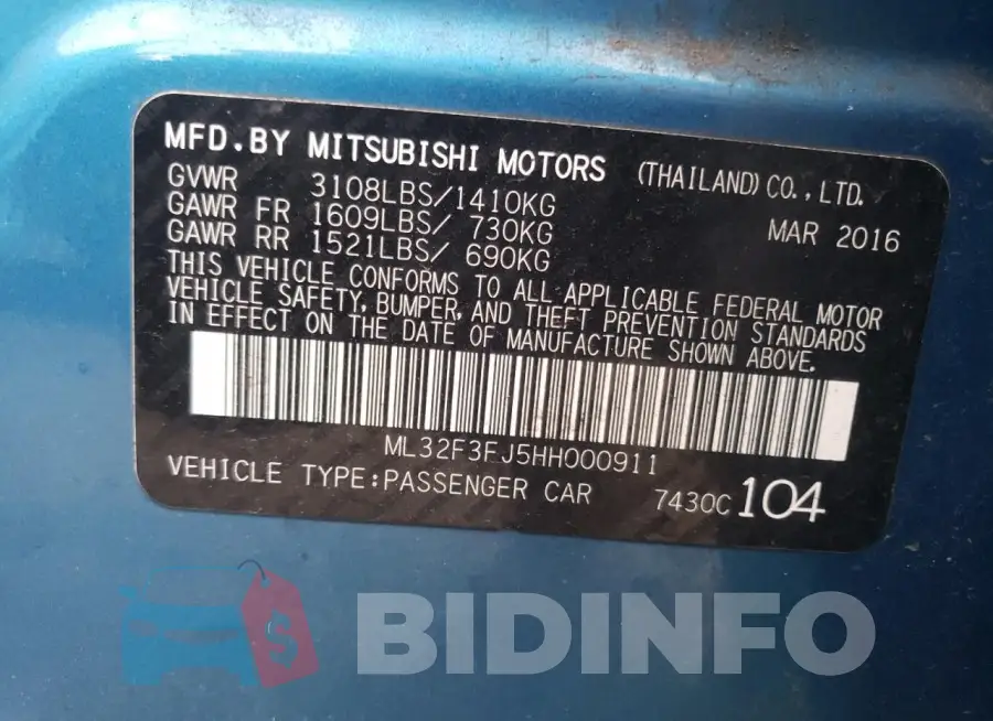 ML32F3FJ5HH000911 Photo# 12