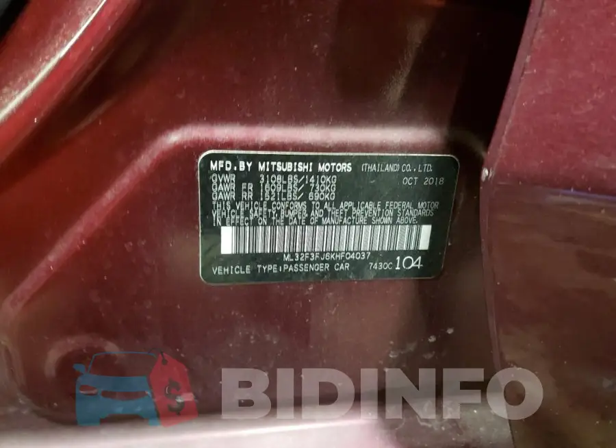 ML32F3FJ6KHF04037 Photo# 12