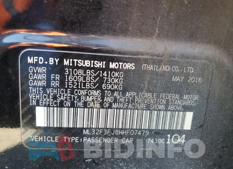 ML32F3FJ8HHF07479 Photo# 12