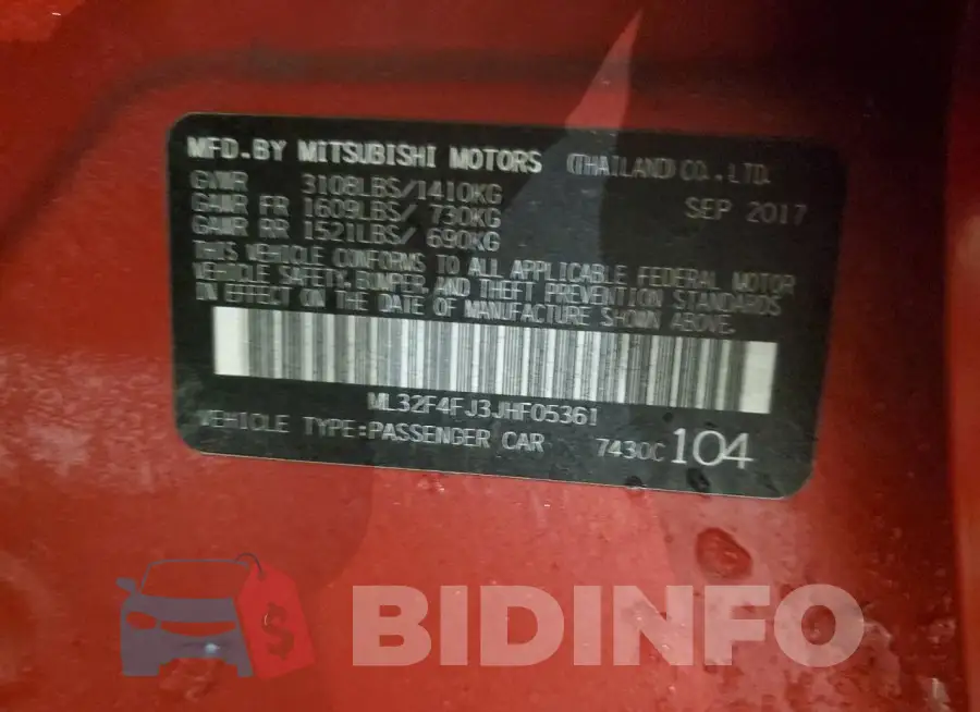 ML32F4FJ3JHF05361 Photo# 12