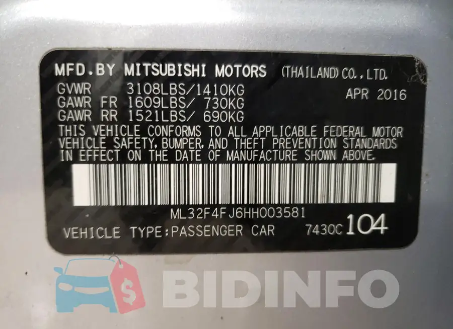 ML32F4FJ6HH003581 Photo# 12