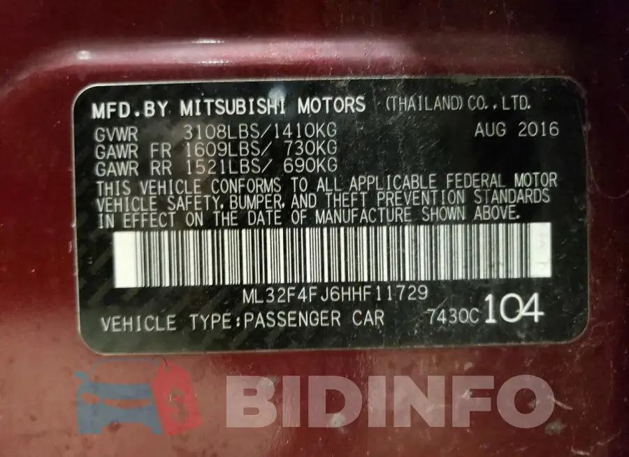 ML32F4FJ6HHF11729 Photo# 12