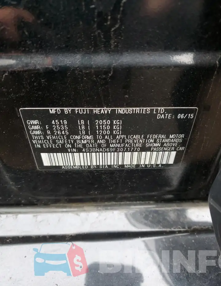 4S3BNAD69F3071770 Photo# 12